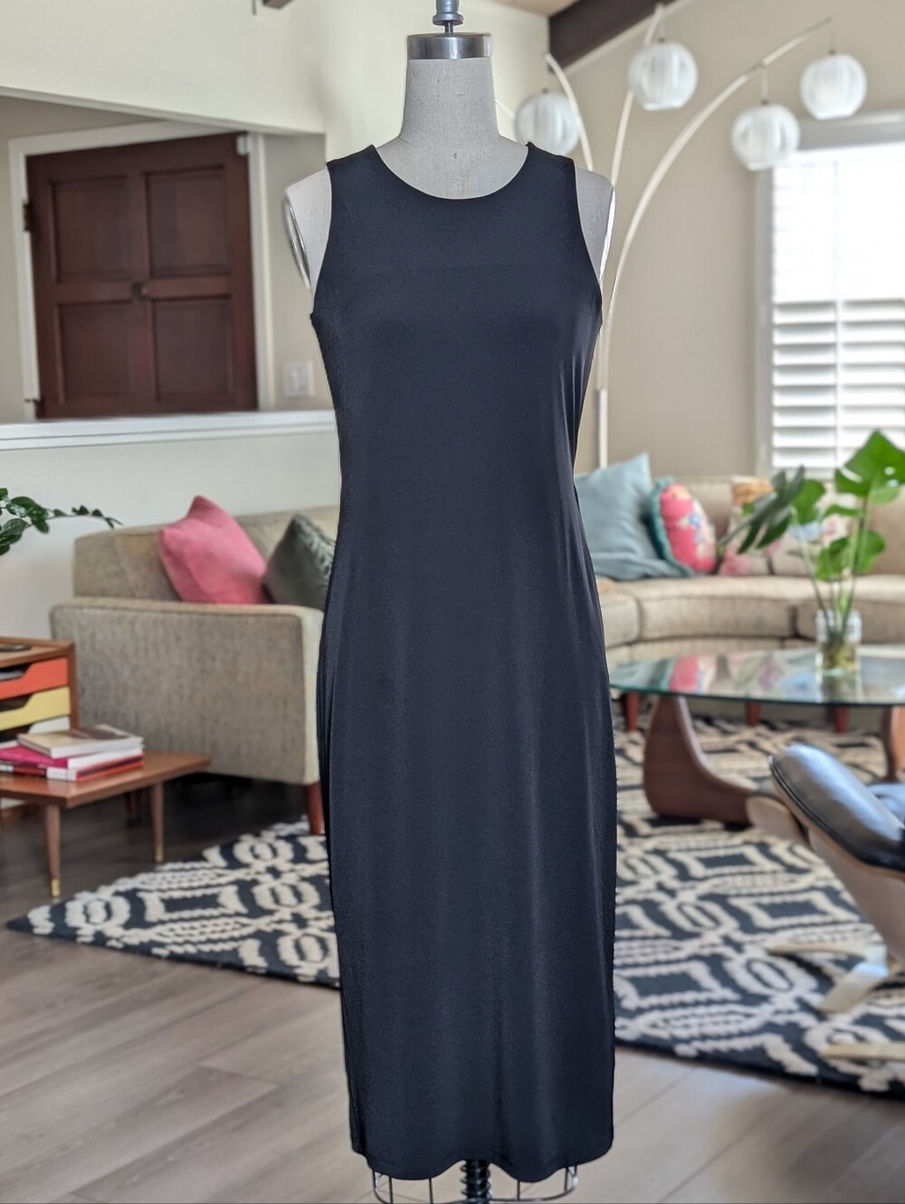 Banana Republic Jersey Knit Scoop-Neck Sleeveless Midi Dress Size Small